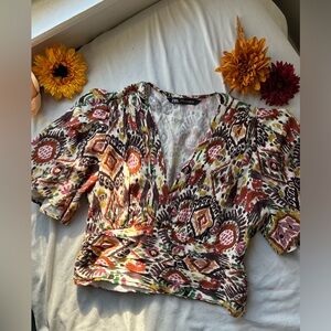Zara Colorful Geometric Women's Blouse